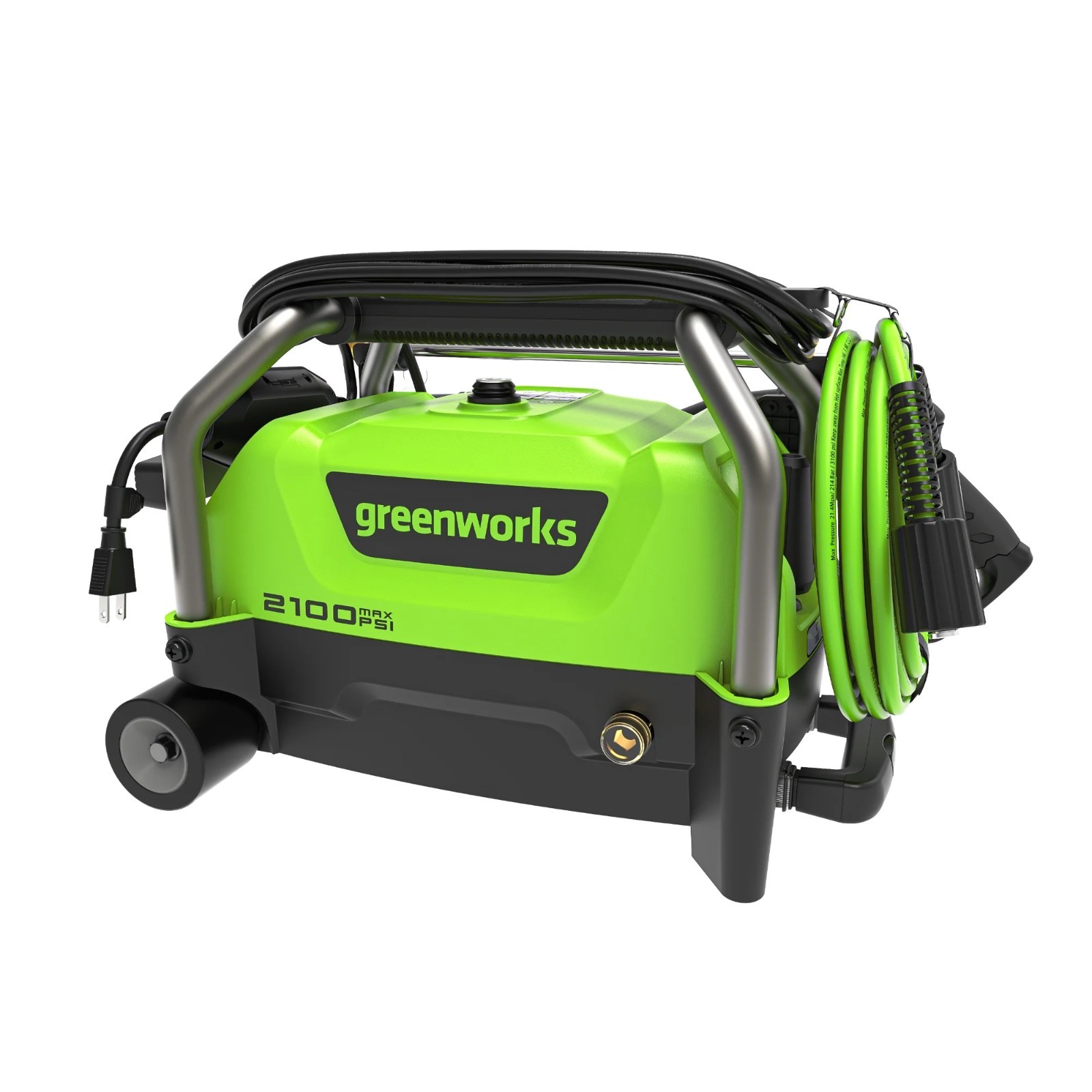 Greenworks 2100PSI 1.2GPM Portable Electric Pressure Washer 25Ft Hose 35Ft Cord