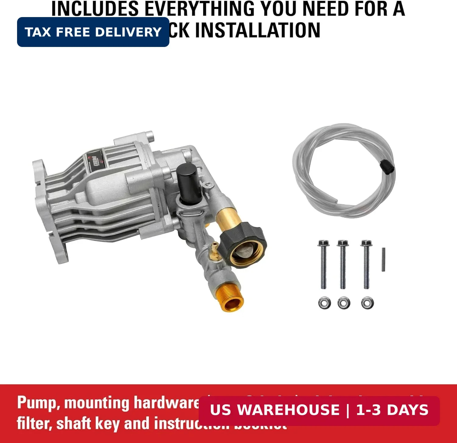 OEM Technologies 3300 PSI 2.4 GPM Horizontal Pressure Washer Pump Kit 90028 | Ho