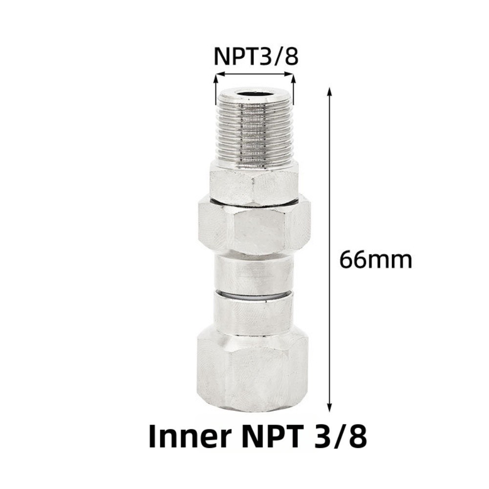 Swivel Fitting for Pressure Washer Stainless Steel 360 Degree Rotation 4500 PSI