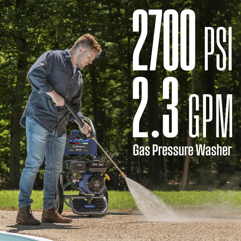 2700 PSI 2.3 GPM Gas Pressure Washer 4 Nozzle Deck Sidewalk Heavy Duty Cleaner