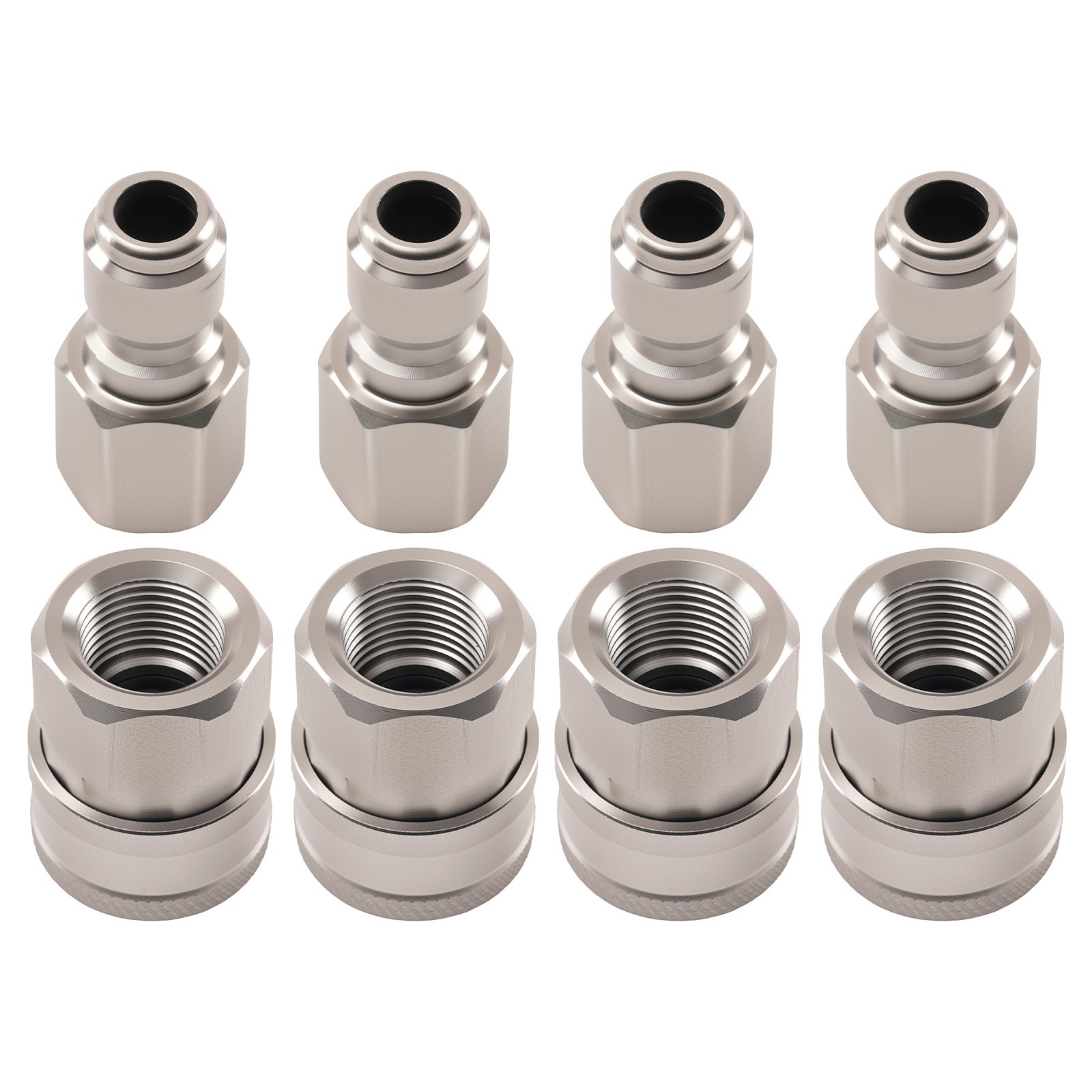Pressure Washer Adapter 3/8″ Quick Connect NPT Female Socket Plug Stainless 8PCS