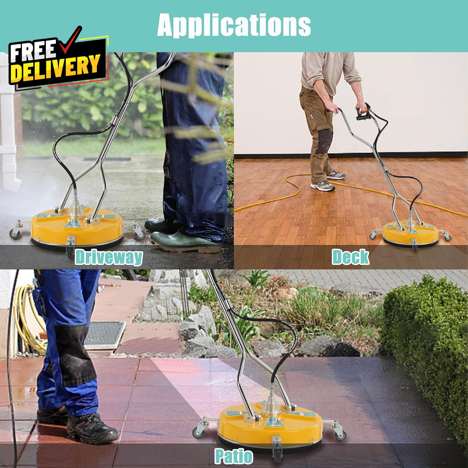 20 Pressure Washer Surface Cleaner Surface Cleaner Dual Handle Power Washer S…