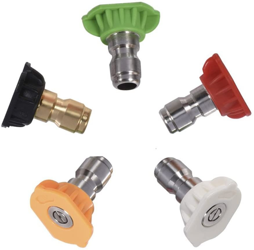 Pressure Washer Nozzle Tips 1/4 Inch 2.5 GPM Multiple Degrees