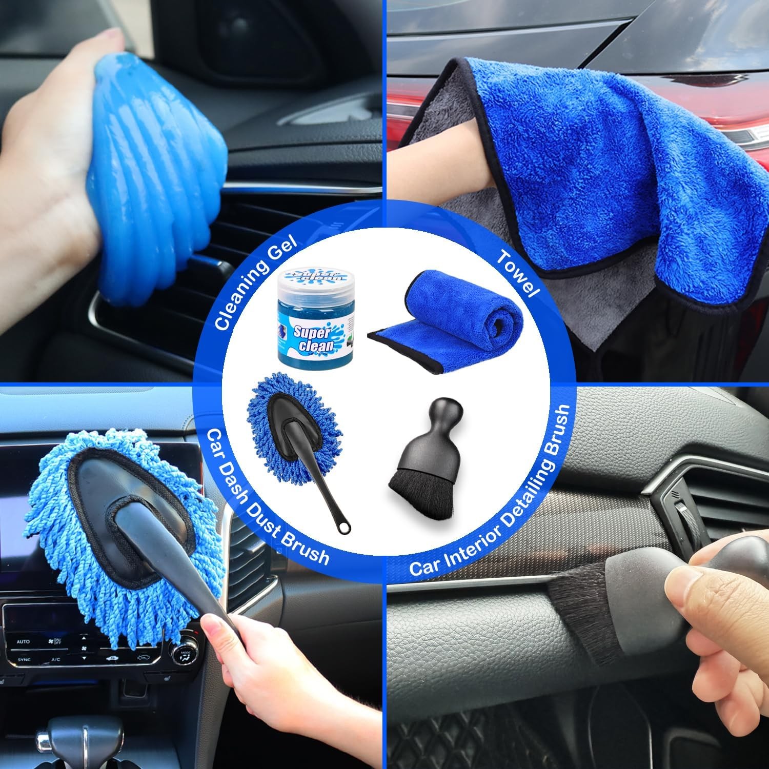17pcs Car Detailing Kit Interior Cleaner, Cleaning with…