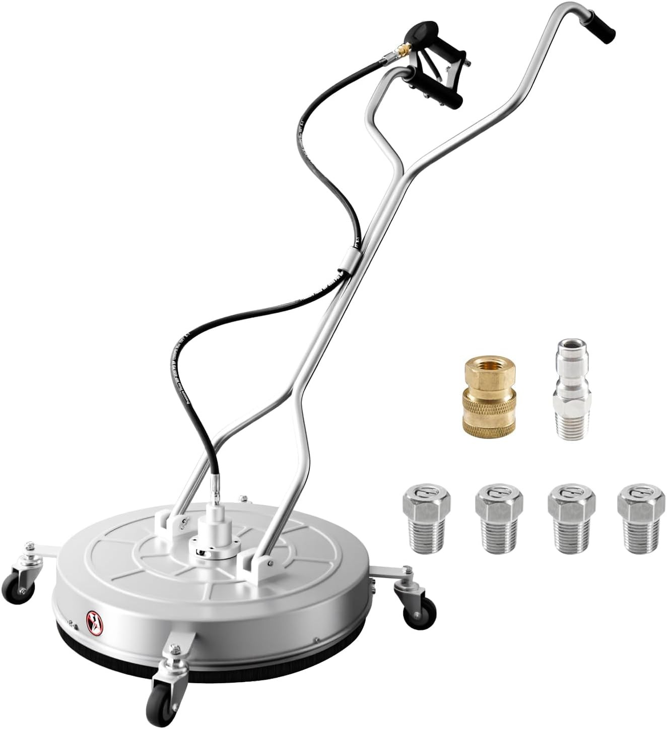 RAYNEL 24” Pressure Washer Surface Cleaner with 4 Wheels, Dual Handle, Stain…