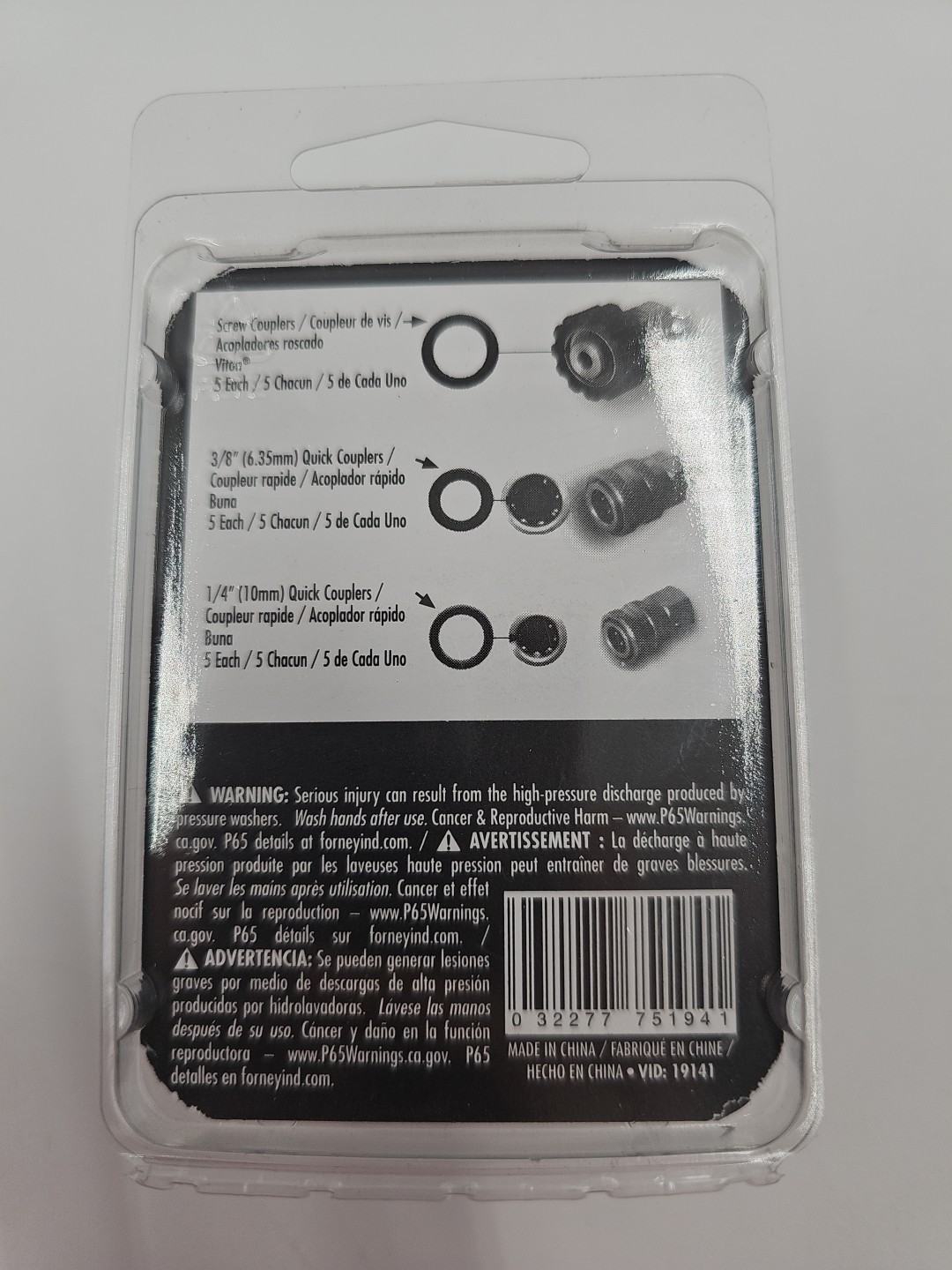 Forney Quick Coupler & Screw Coupler Pressure Washer O-Ring (15-Piece) 75194