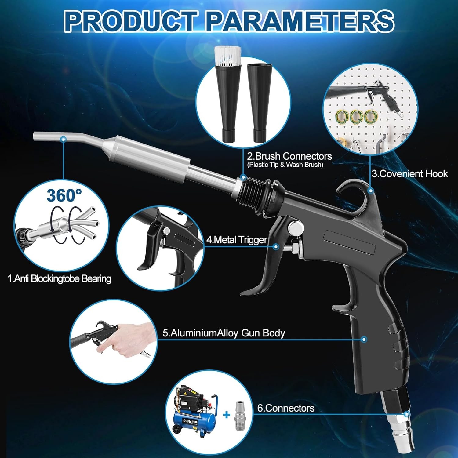Detailing Car Cleaning Gun Interior Dryer Air Blow Gun, High Pressure Blower…