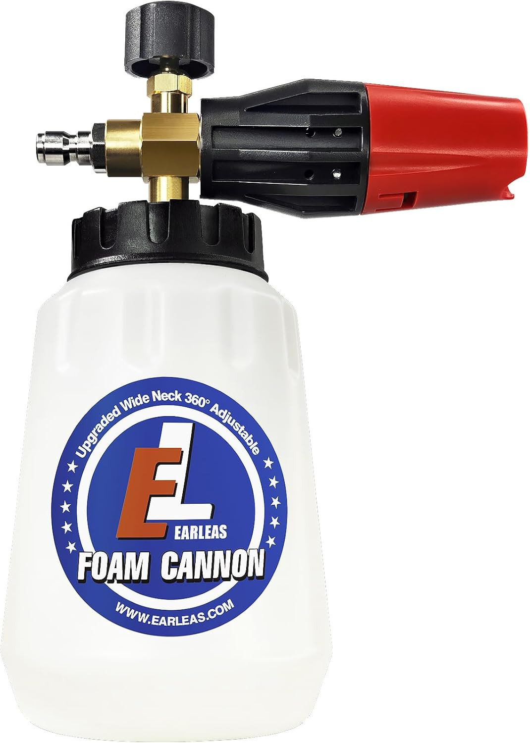 Foam Cannon for Pressure Washer, 1 Liter Bottle, 1/4 Inch Quick Connector, Profe