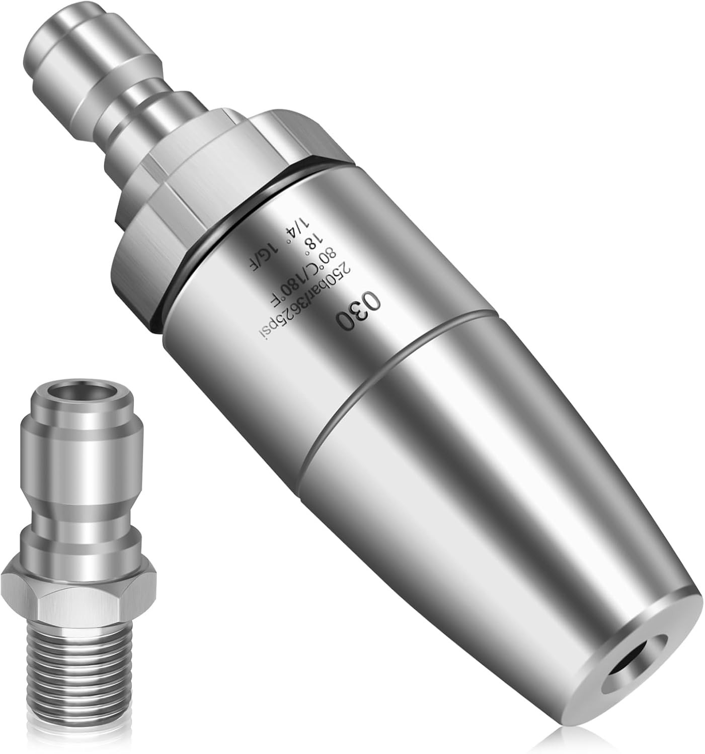 Stainless Steel Turbo Nozzle Pressure Washer, 360° Rotating Pressure Washer T…