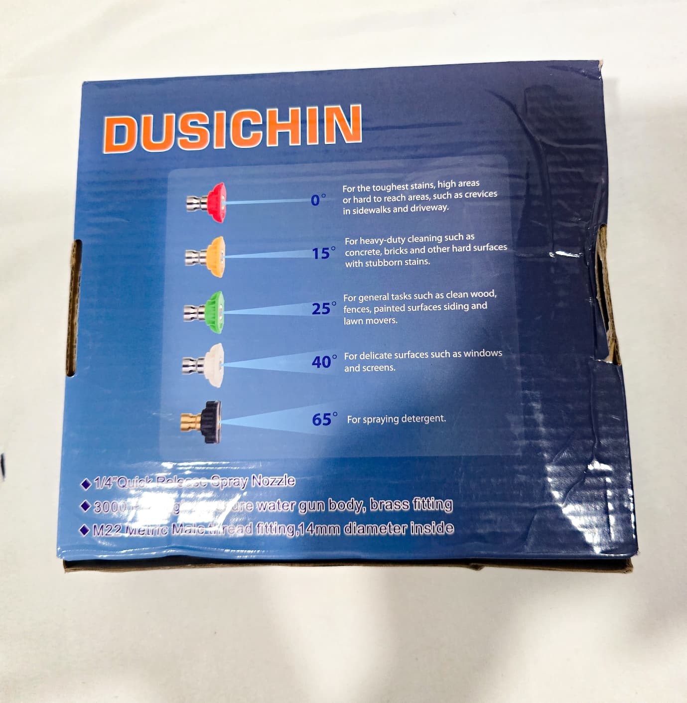 DUSICHIN Pressure Washer Short Gun 5 Nozzle Tips (A2)