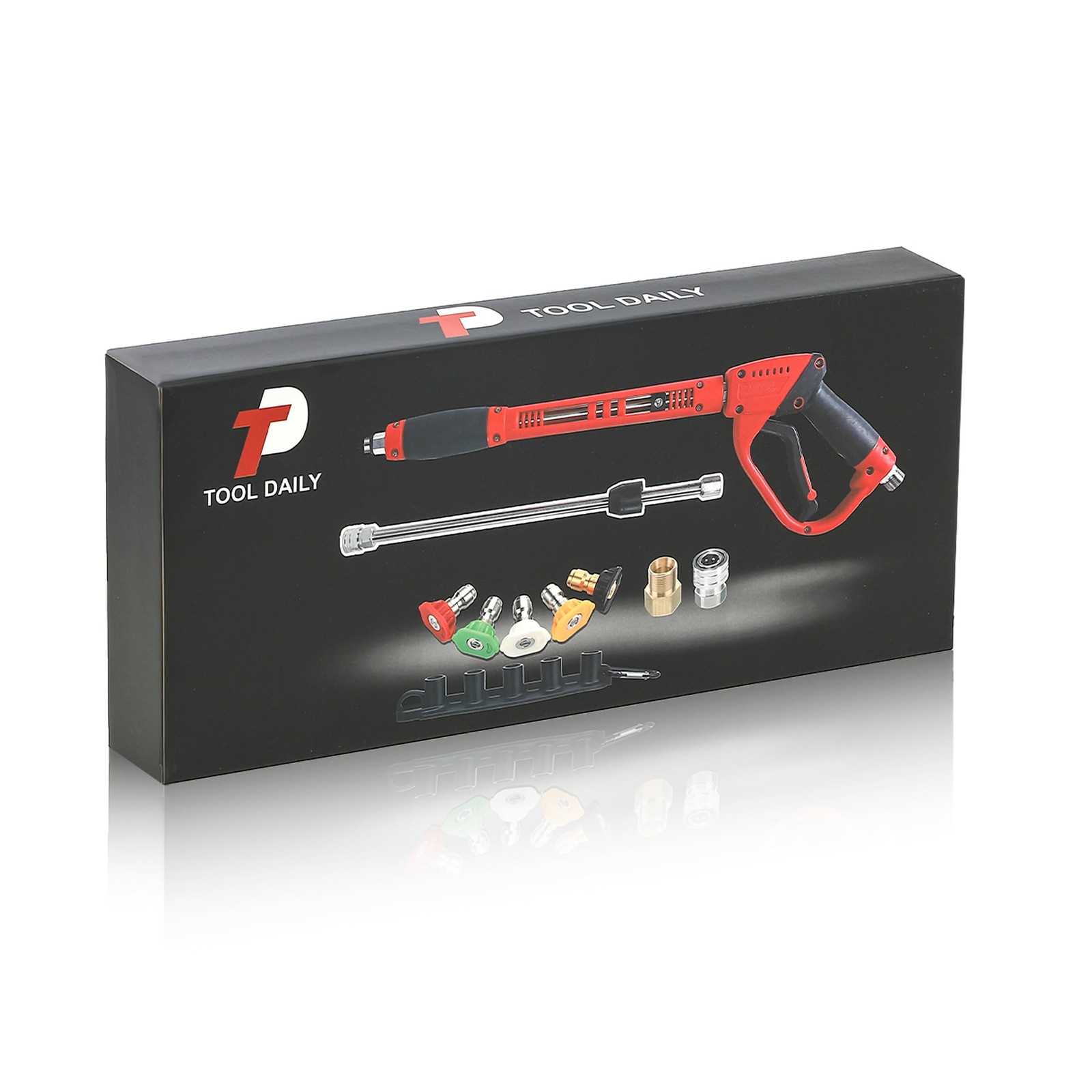 Deluxe Pressure Washer Gun, with Replacement Wand Extension, 5 Nozzle Tips, M…