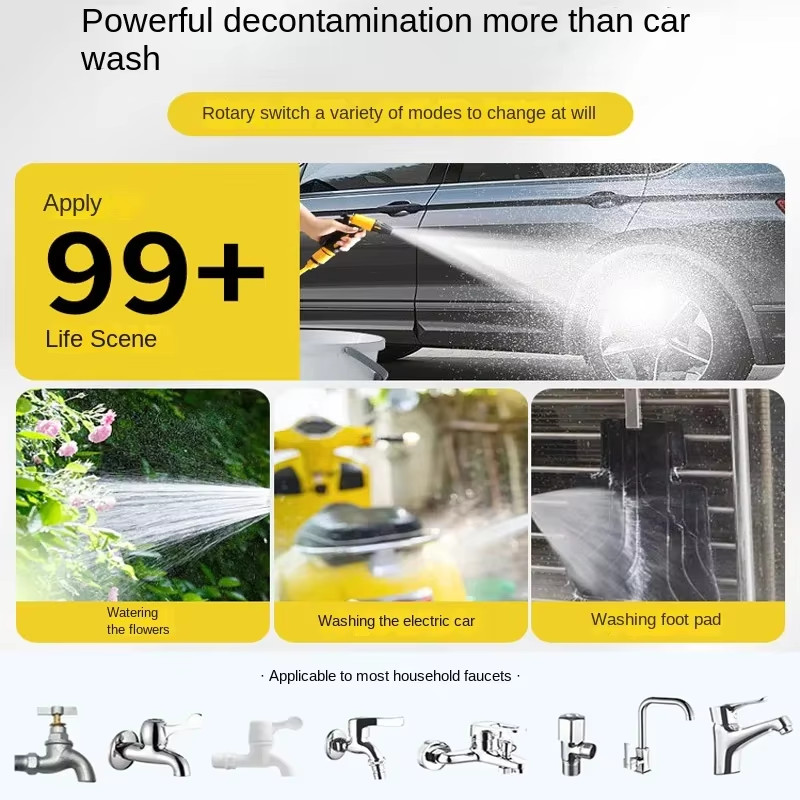 1020 Meter Telescopic Water Pipe with HighPressure Nozzle Car Washing Tool Set E