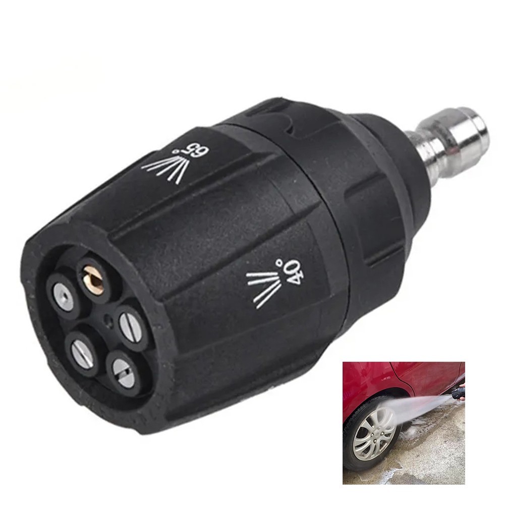 Nozzle Pressure Washer 0/15/25/40/65 Degrees 1/4in Quick Connector 5 In 1