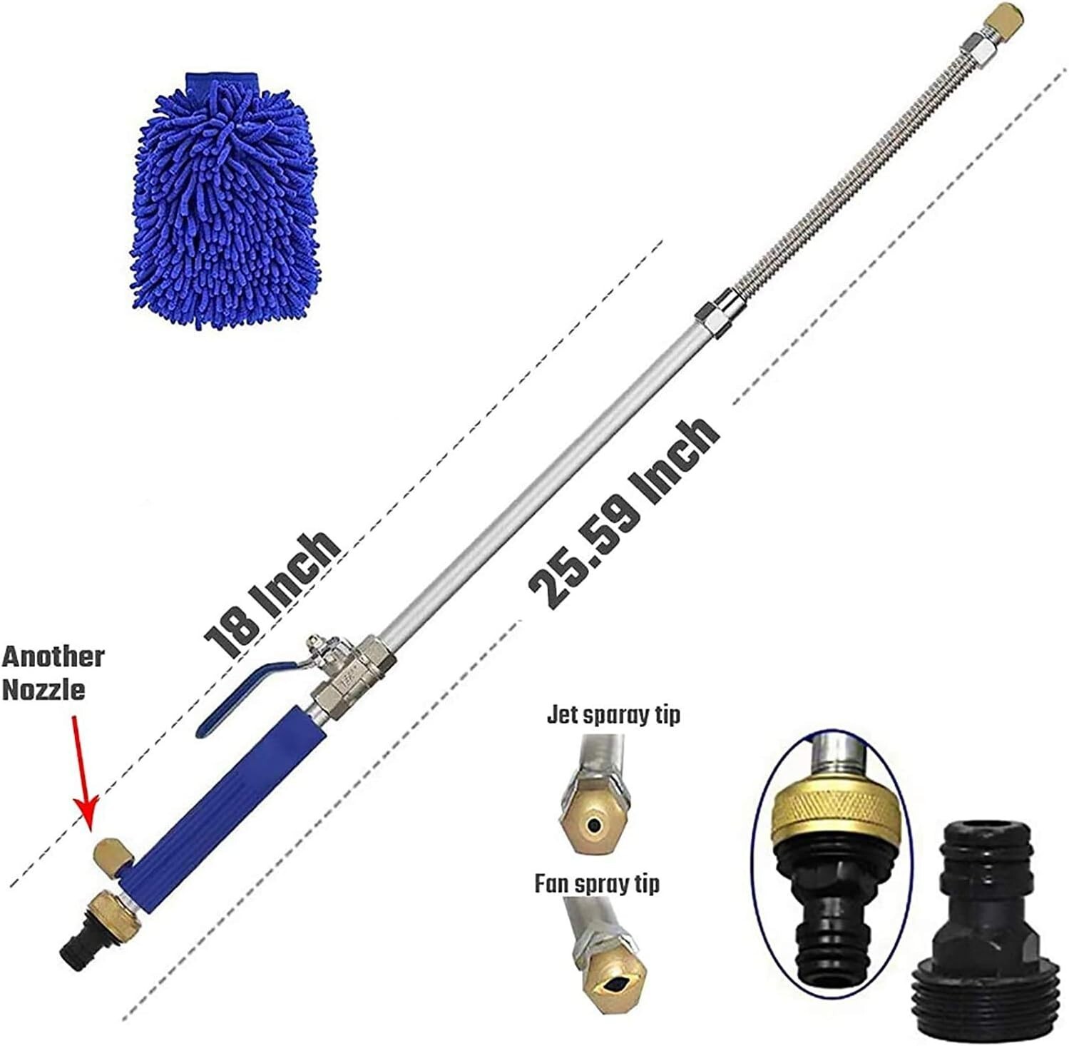 High-pressure Cleaning Water Gun for Car and Window Washing Water jet