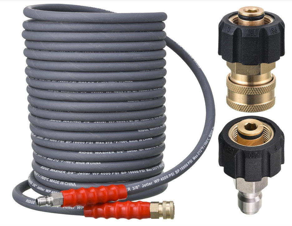 Pressure Washer Hose 50 Feet X 3/8 Inch for Hot and Cold Water