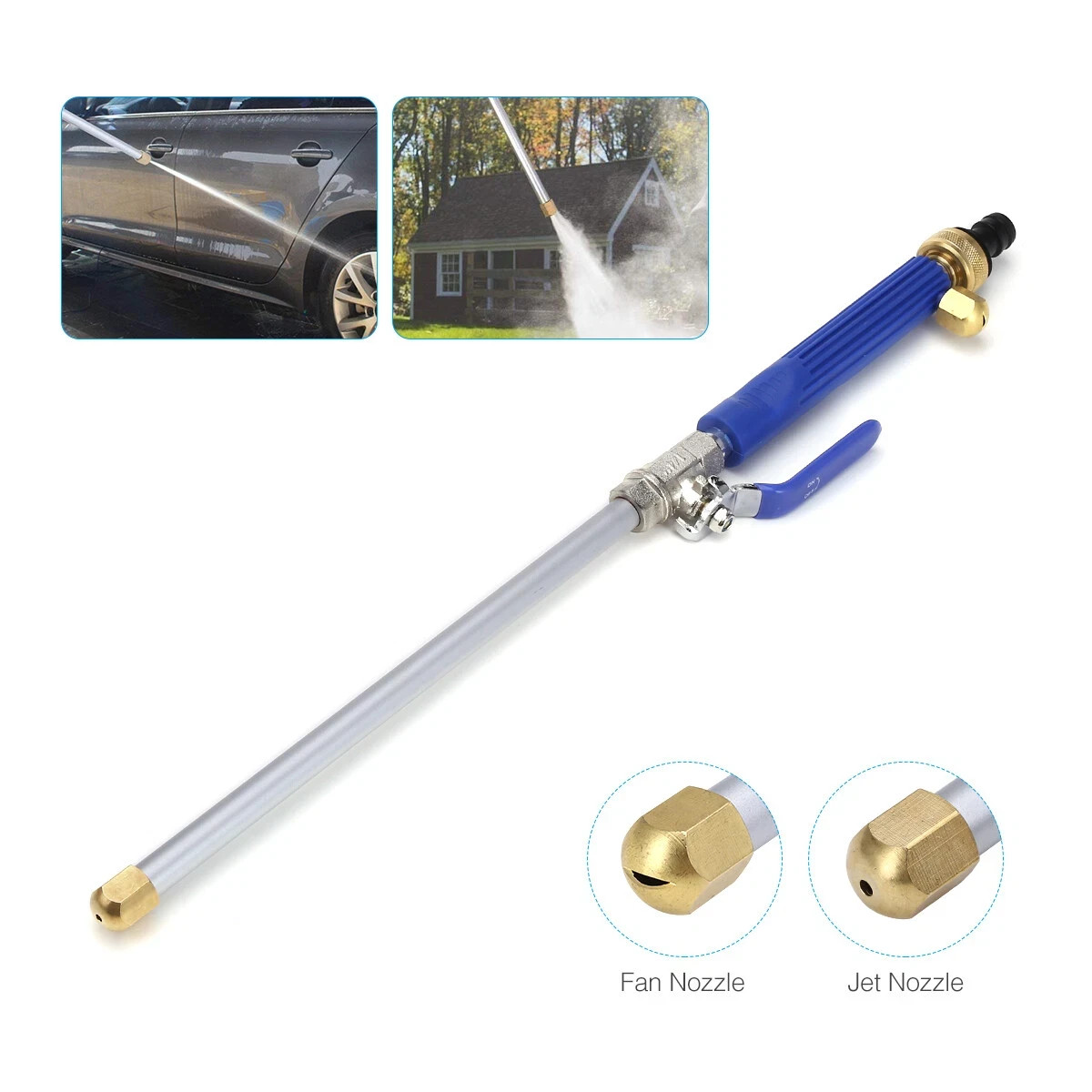 Hydro Jet High Pressure Power Washer Water Spray Gun Nozzle For Garden Car Hose
