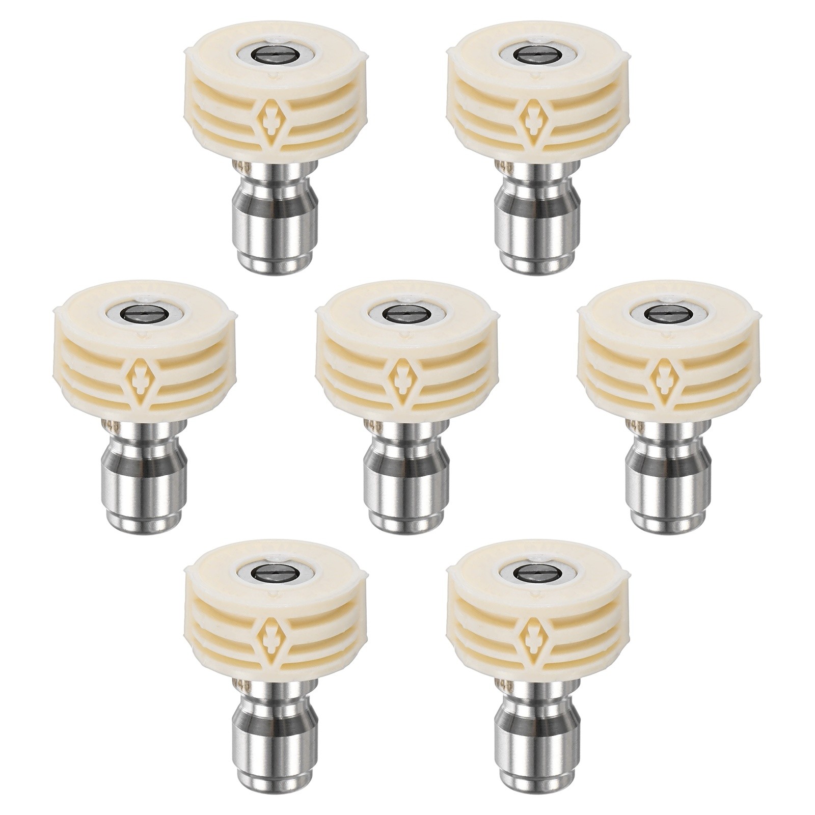 7-Pack 1/4″ Quick Connect, Orifice 4.0 Pressure Washer Tips [White]