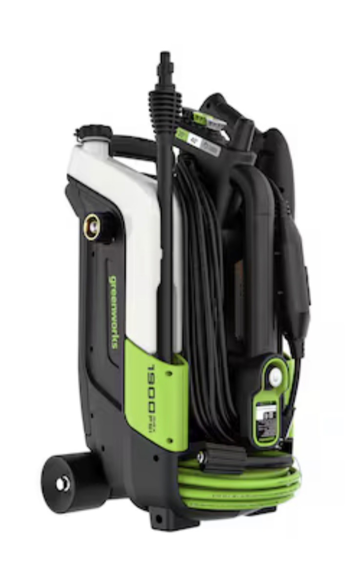 Greenworks 1900-PSI 1.2-GPM Cold Water Electric Pressure washer with Spray Tips
