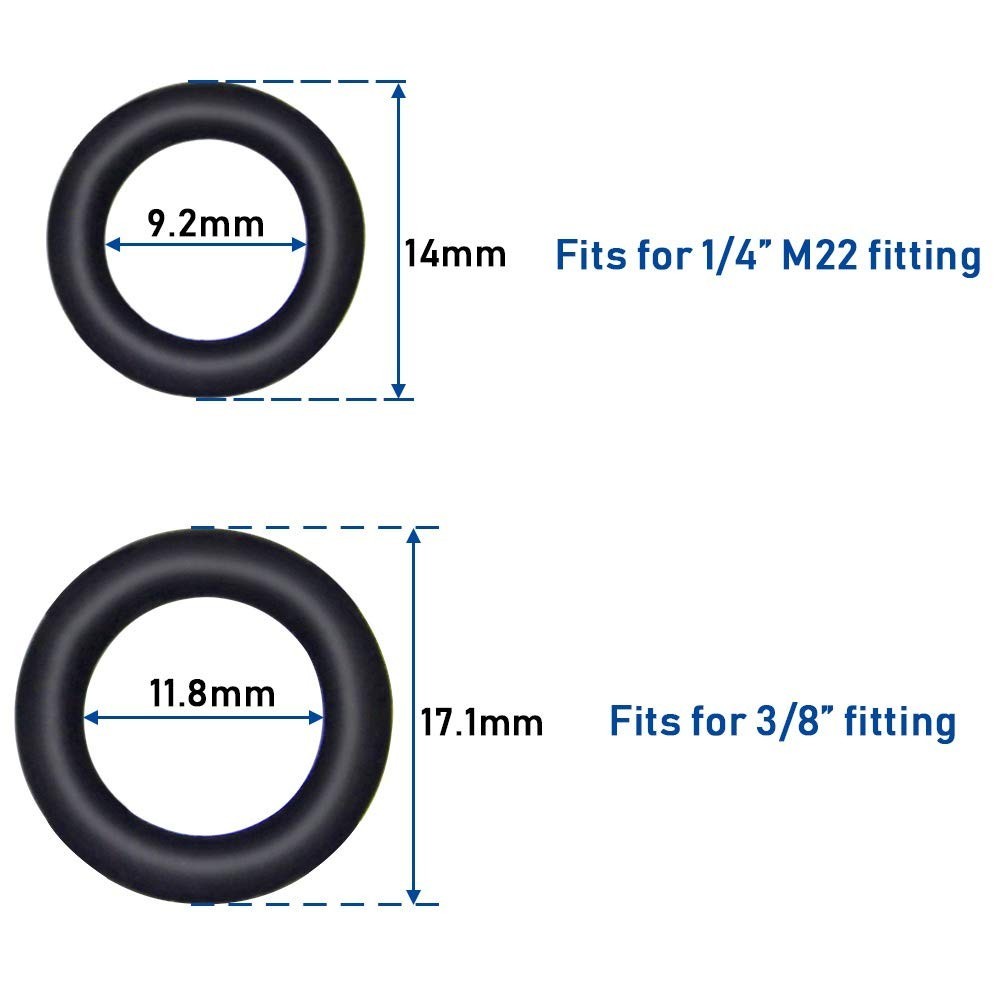 40 Piece Rubber O-Ring Set for 1/4″ & 3/8″ Pressure Washers – Leak-Free Solution