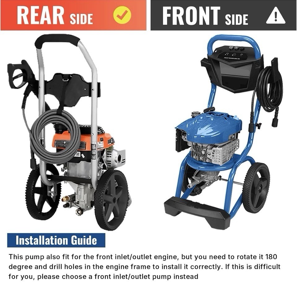 YAMATIC 3000 PSI Power Pressure Washer Pump, Vertical 7/8″ Shaft 2.5 GPM