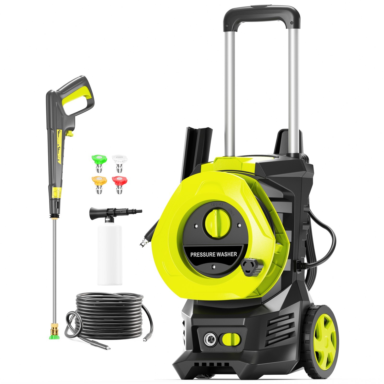 Pressure Washer 4200PSI 2.5GPM, 4 Nozzles, Stainless Steel Lance, for Car Wash