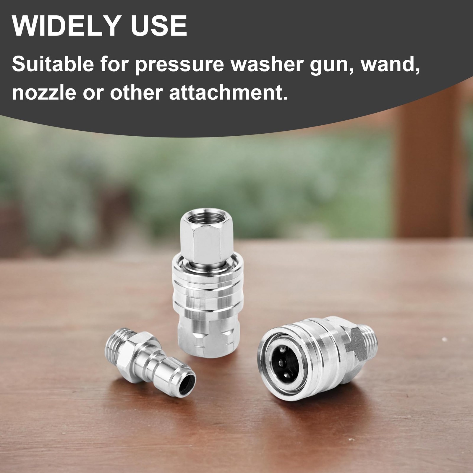 1/4 inch Quick Connect Pressure Washer Adapter Set Female Male NPT Fittings