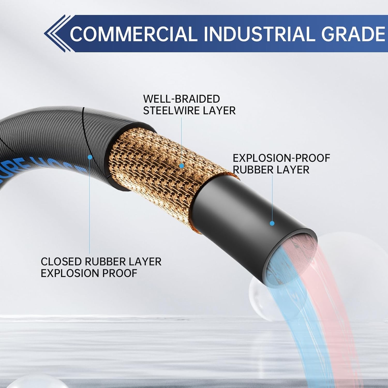 5200PSI 3/8″ Pressure Washer Hose 25FT with M22-14mm Quick Connect Kit