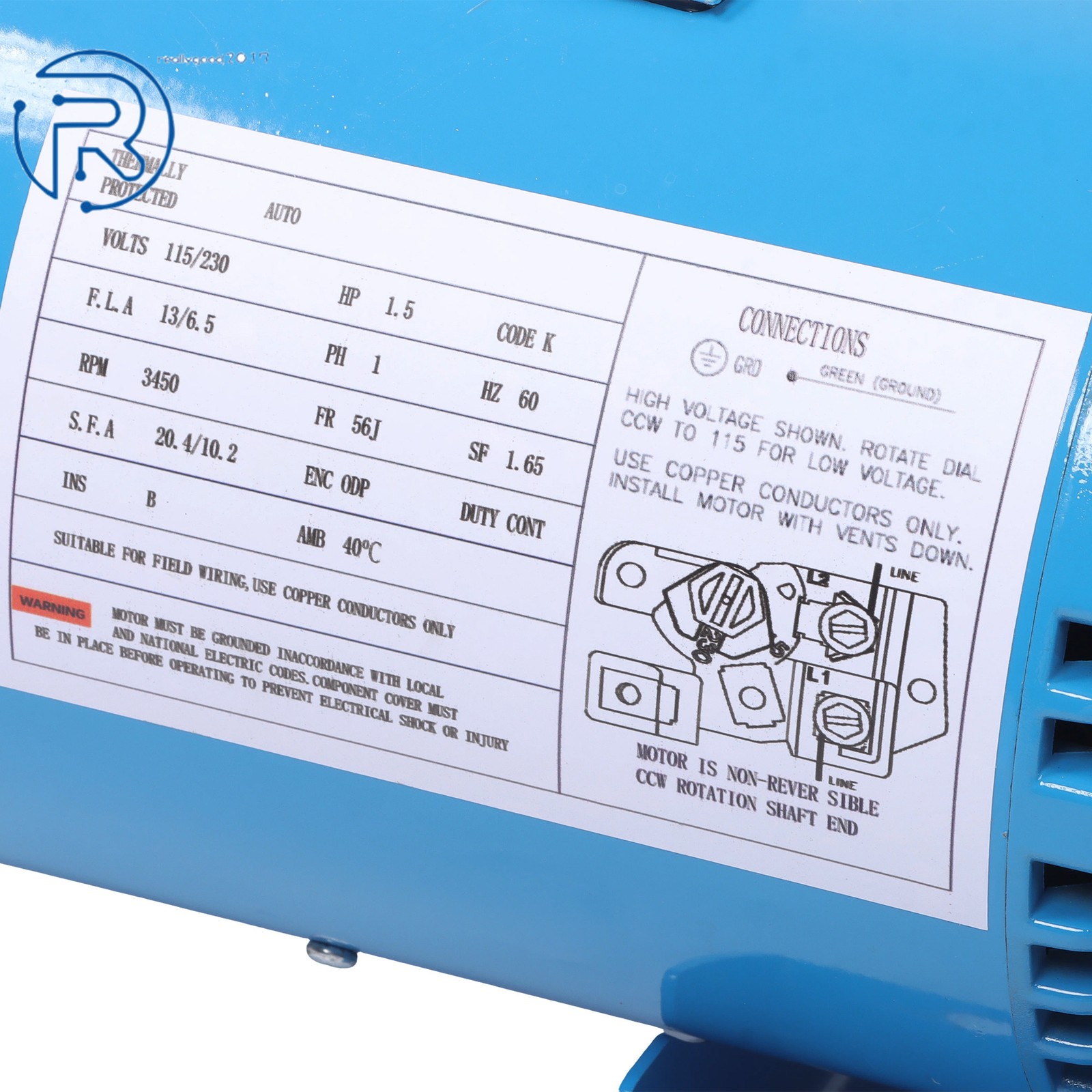 Cast Iron GT15 Self-Priming Centrifugal Pump 1-1/2HP 115/230Volt Water Pump