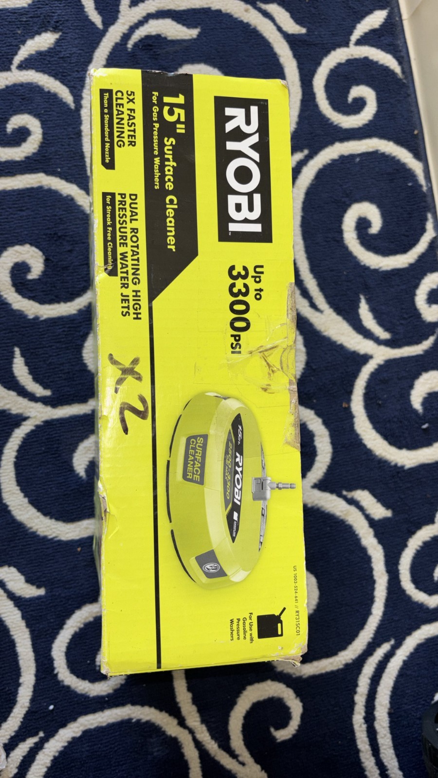 Ryobi RY31SC01 15 inch 3300PSI Surface Cleaner