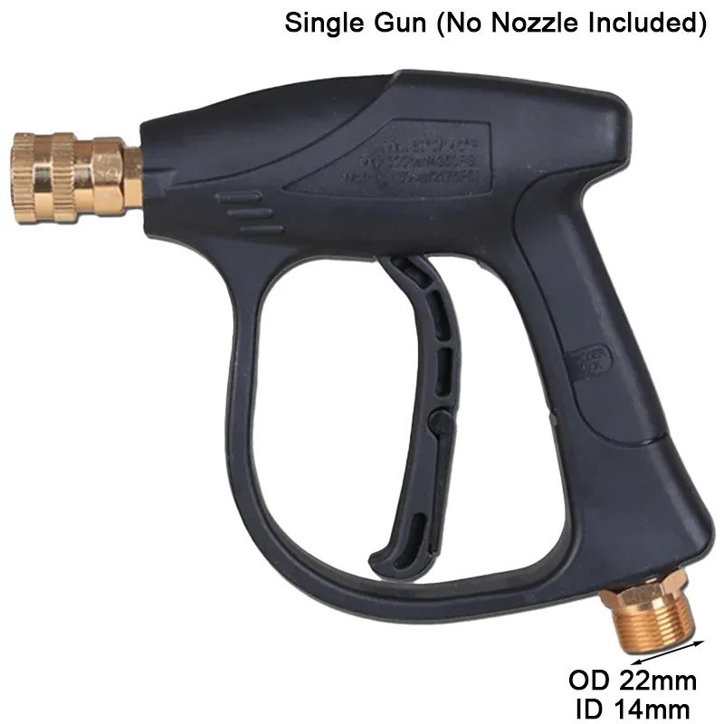 150Bar High Pressure Car Wash Gun Quick Connect with 5 Spray Nozzles Aluminum