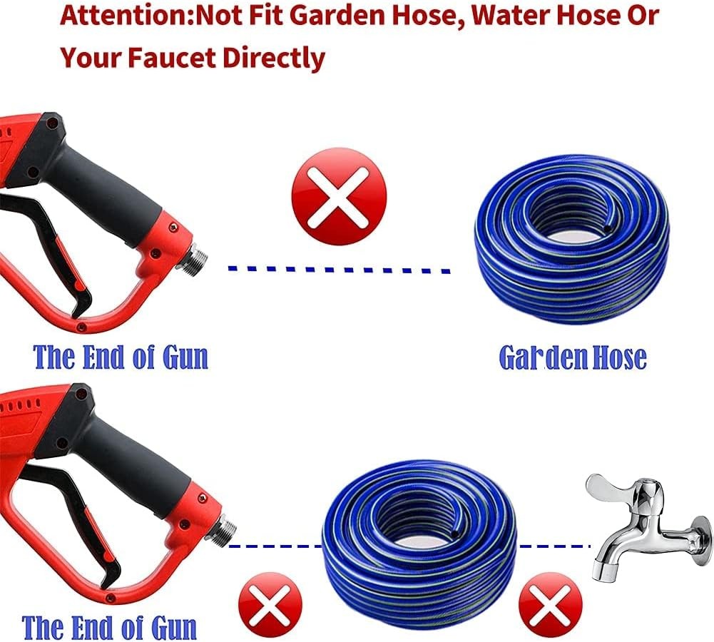 Upgraded Pressure Washer Gun with Extension Replacement Wand, M22 Fitting,7 Inch