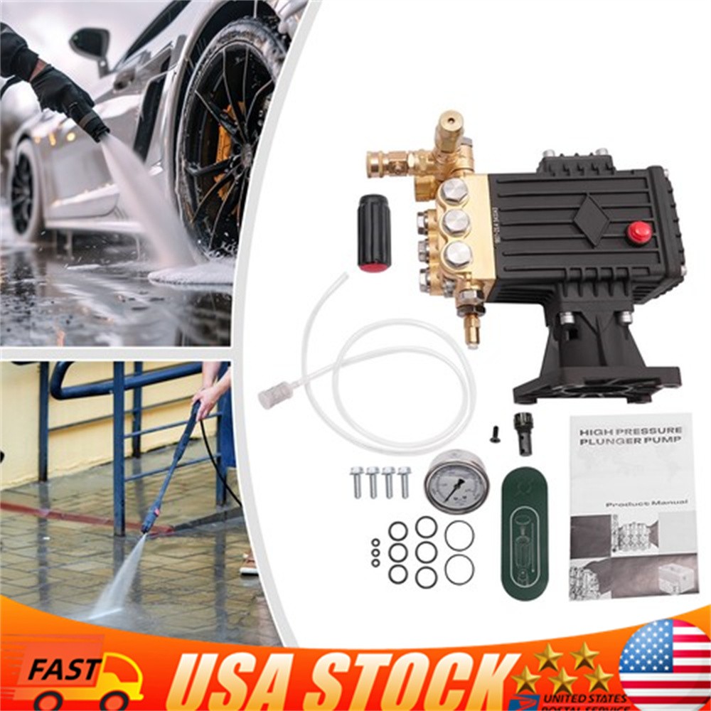 4000 PSI Pressure Washer Pump, 3/4″ Horizontal Shaft, 4 GPM, 3400 RPM, 13hp