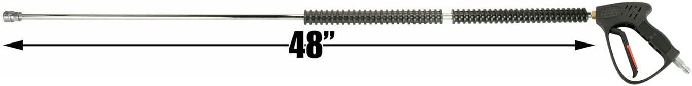 5000 PSI 8 GPM Pressure Washer Gun 48in. Wand 3/8in. QD Plug x 1/4in. NPT