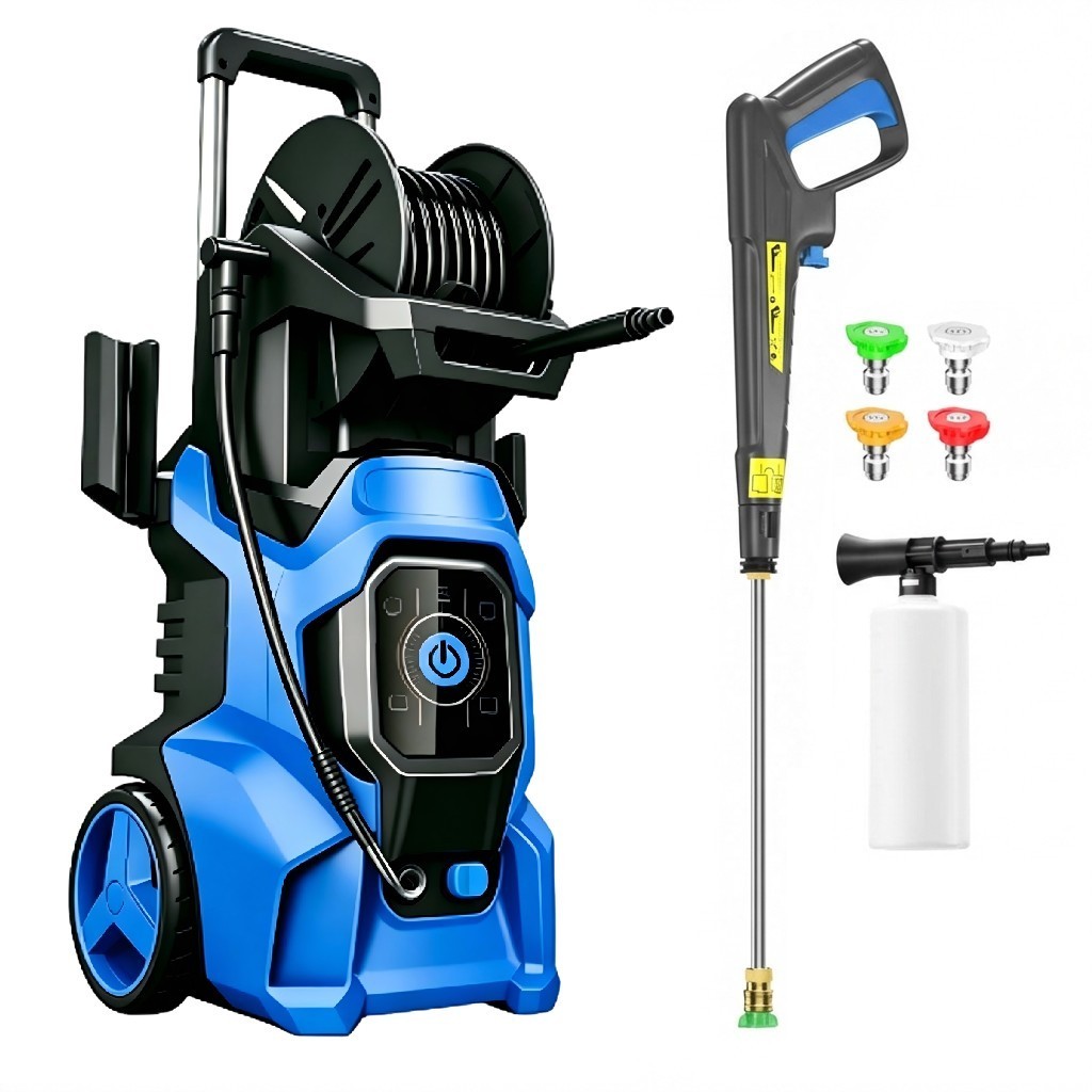 Pressure Washer 4500PSI 3.0GPM, 15-Level Touch Control, Foam Cannon, for Patio