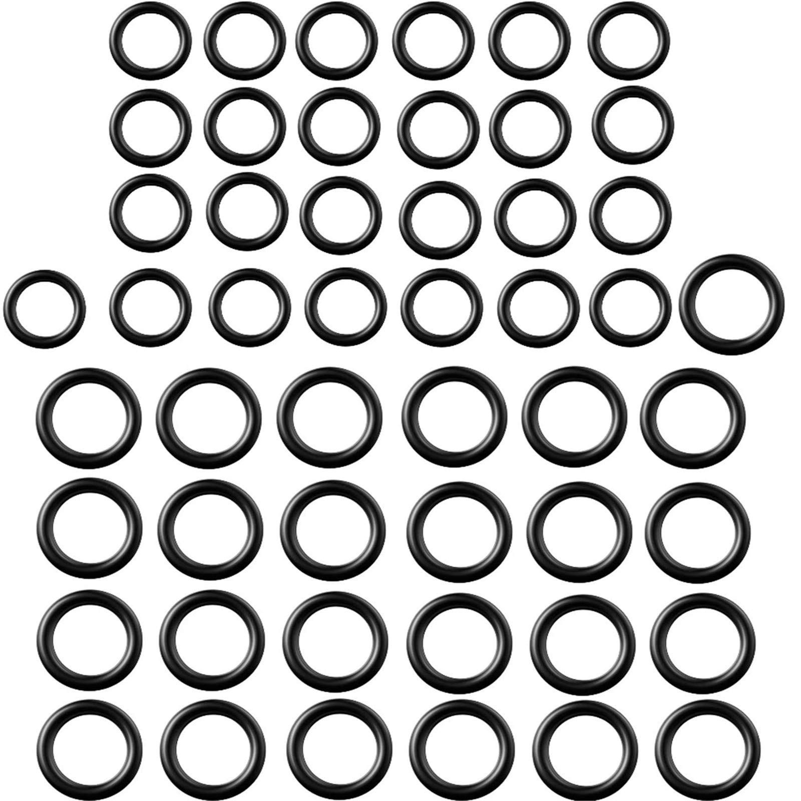 Washer O Ring Kit 50 Pieces, 1/4 3/8 Inch Coupler, Black
