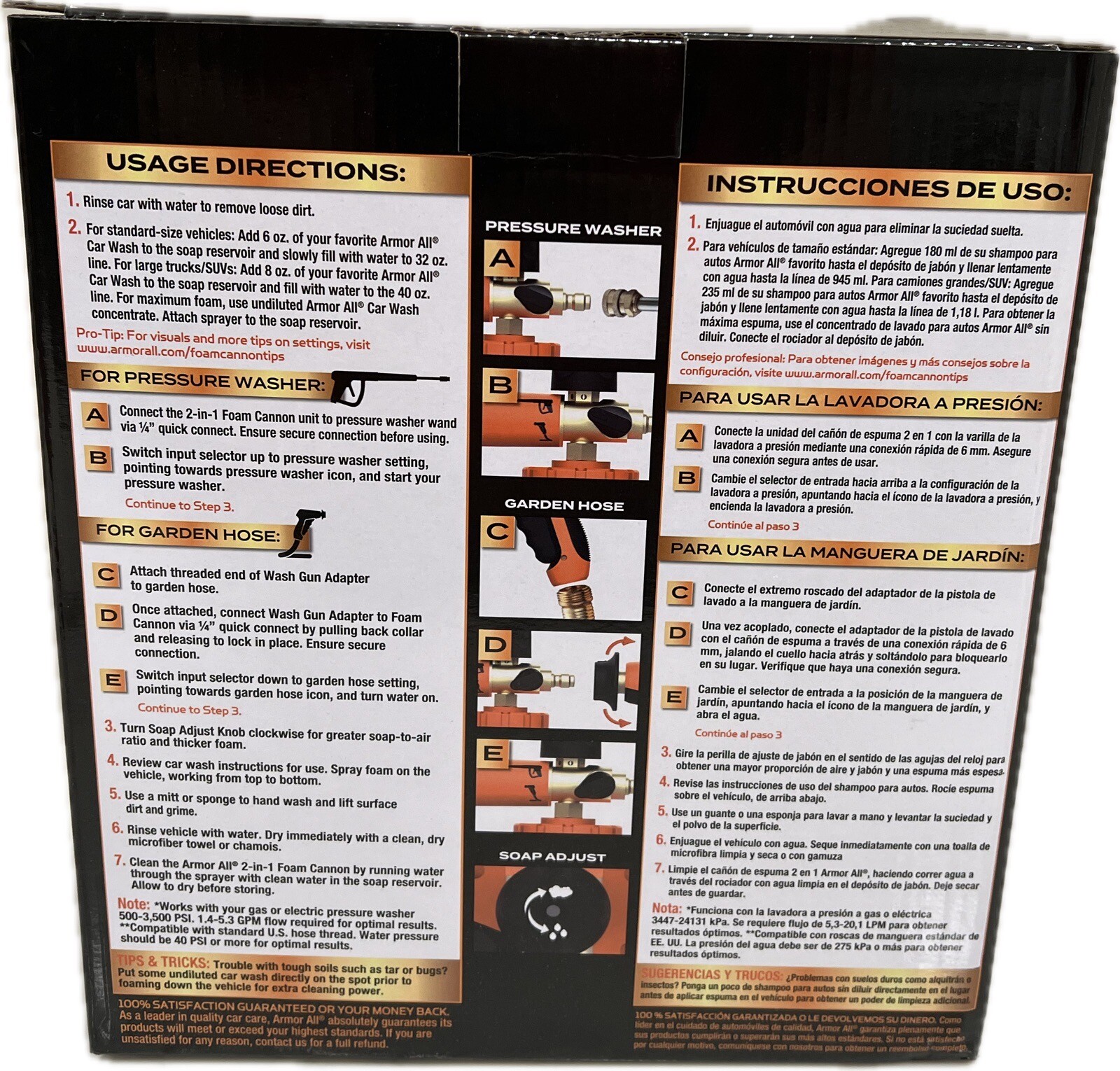 Armor All 2-in-1 Foam Cannon Kit, Car Cleaning Kit Connects to Power Washers and