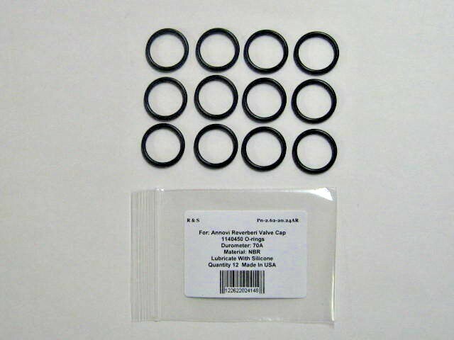 12 Compatible 1140450 Annovi Reverberi Valve Cap O-rings / R&S 2.62-20.24AR