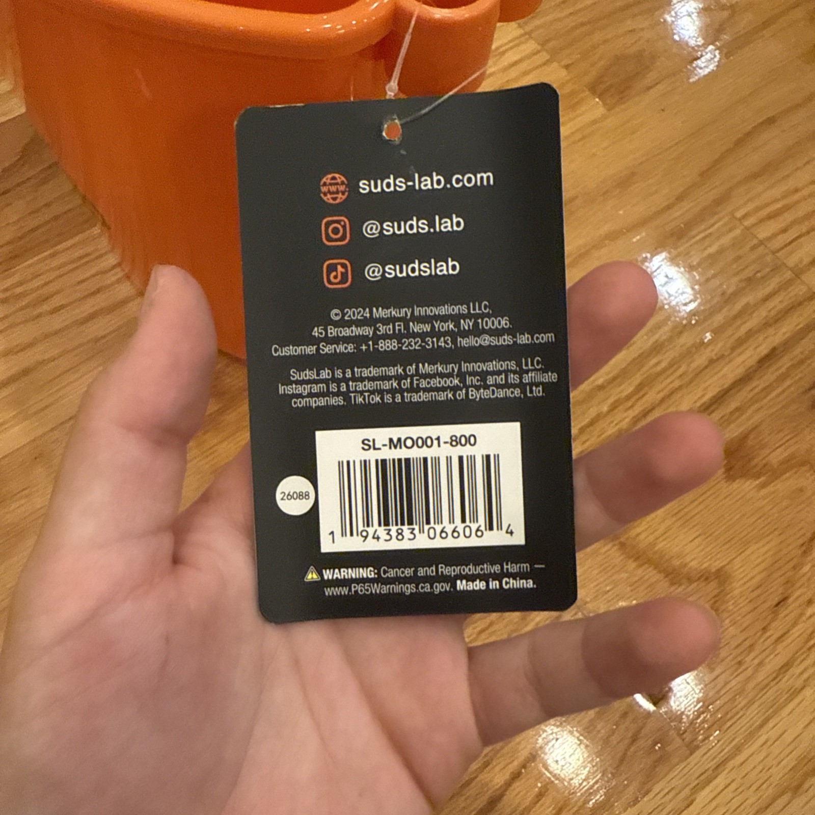 Suds Lab Car Wash Organizer – Detailer Cleaning Caddy and Multipurpose Orange