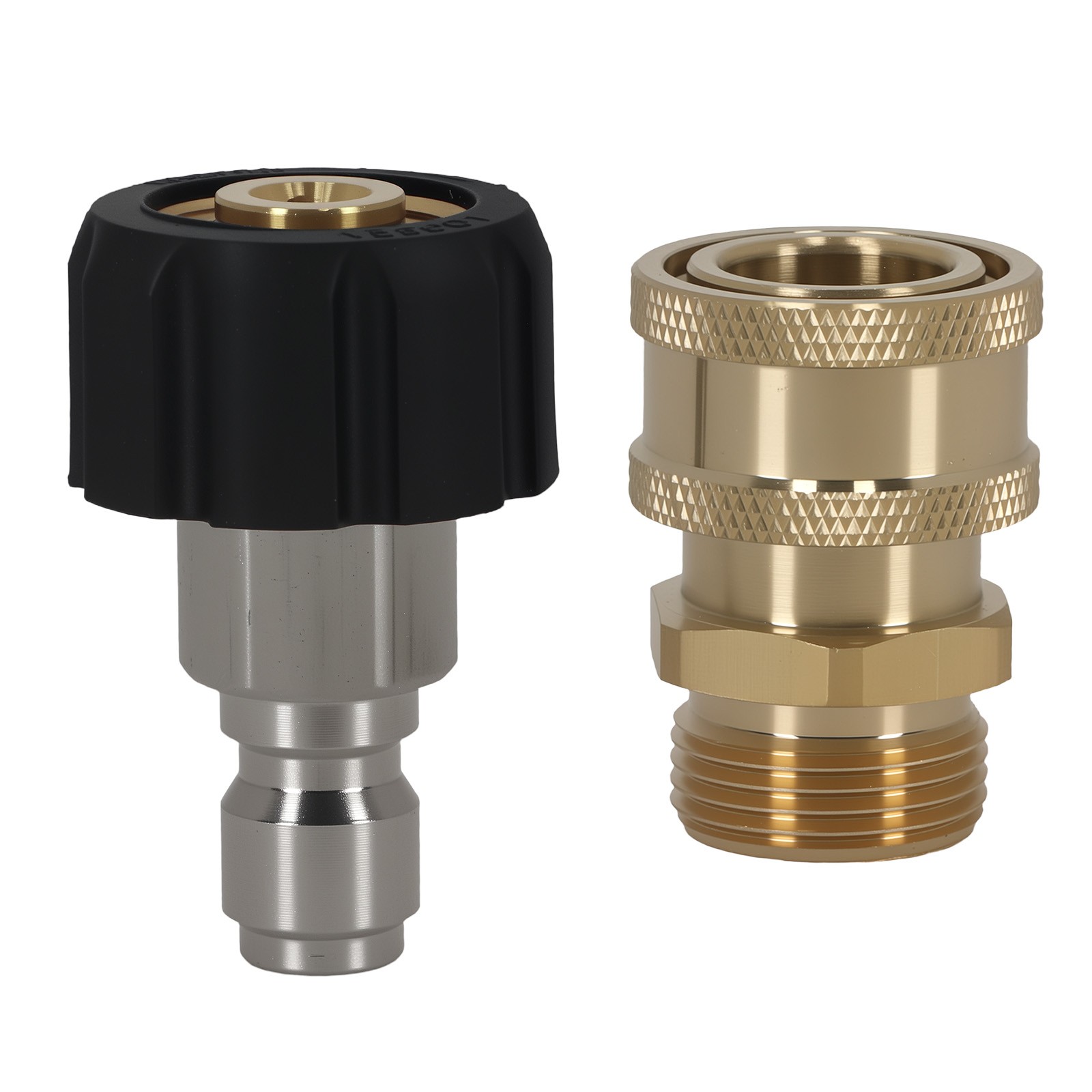 2PCS M22-14mm Thread to 3/8″ QC Brass Adapter Pressure Washer Coupler 5000PSI