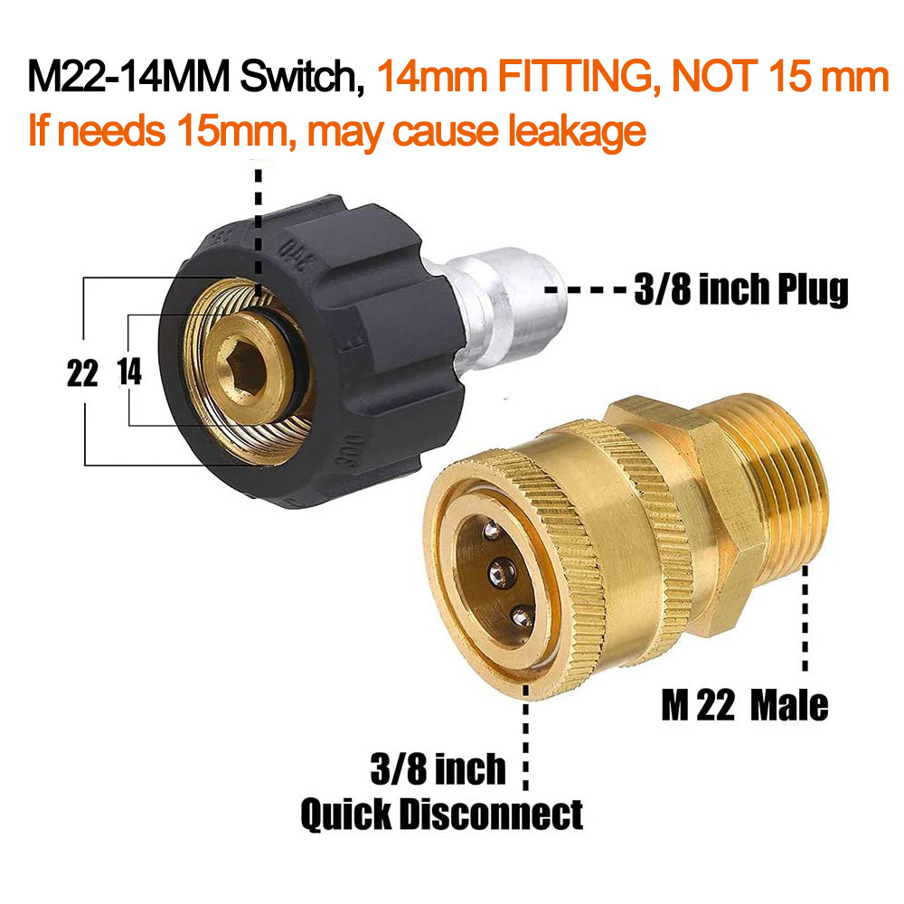 High Pressure Washer Hose 20/25/50/100ft 5800PSI M22 Power Washer Extension Hose