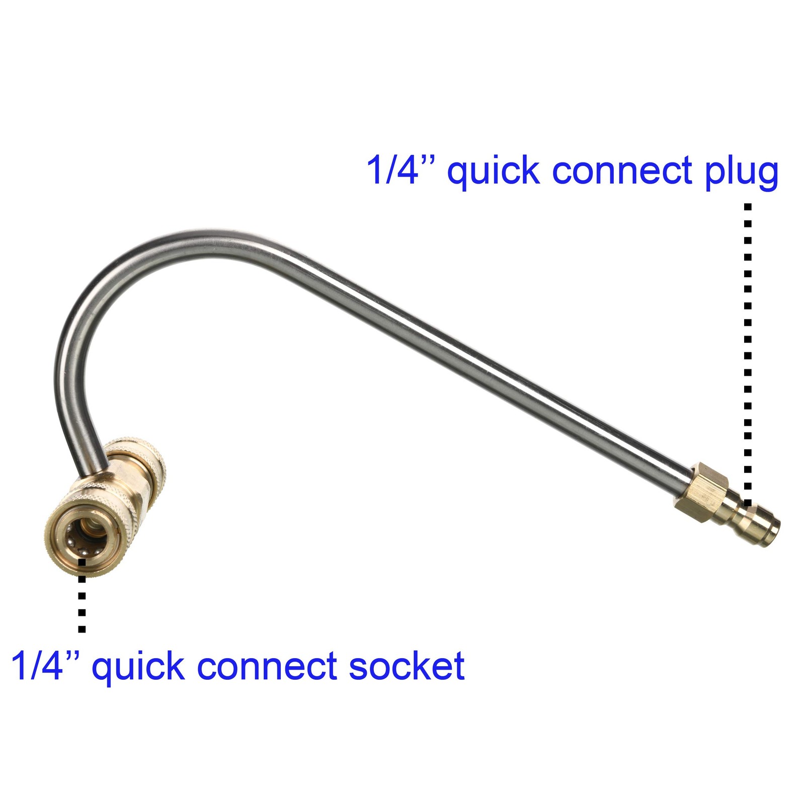 Gutter Cleaner Attachment For Pressure Washer With 4 Nozzles Tips 1/4 Inch Quick