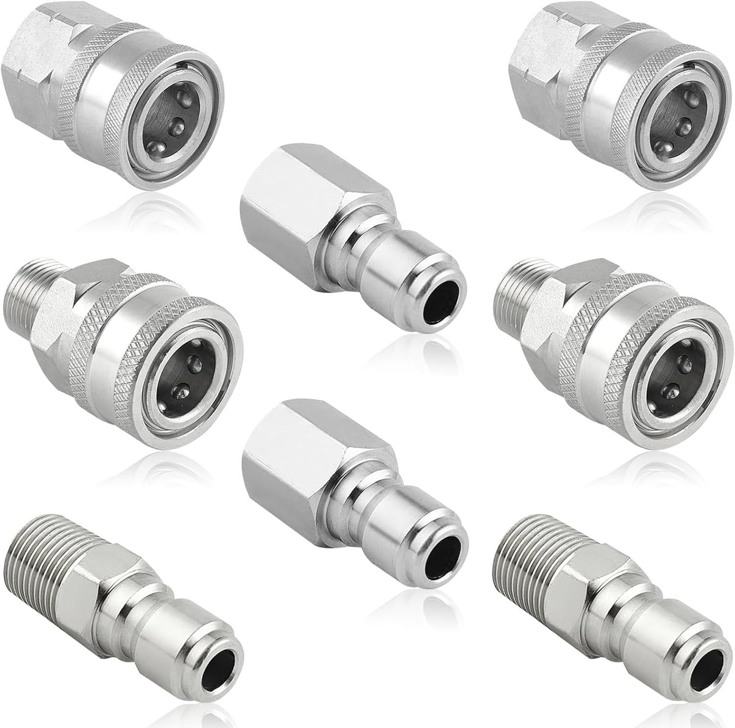 Wayona 8 PCS Pressure Washer Quick Connect Kit – 3/8 Quick Connect Hose Fittings