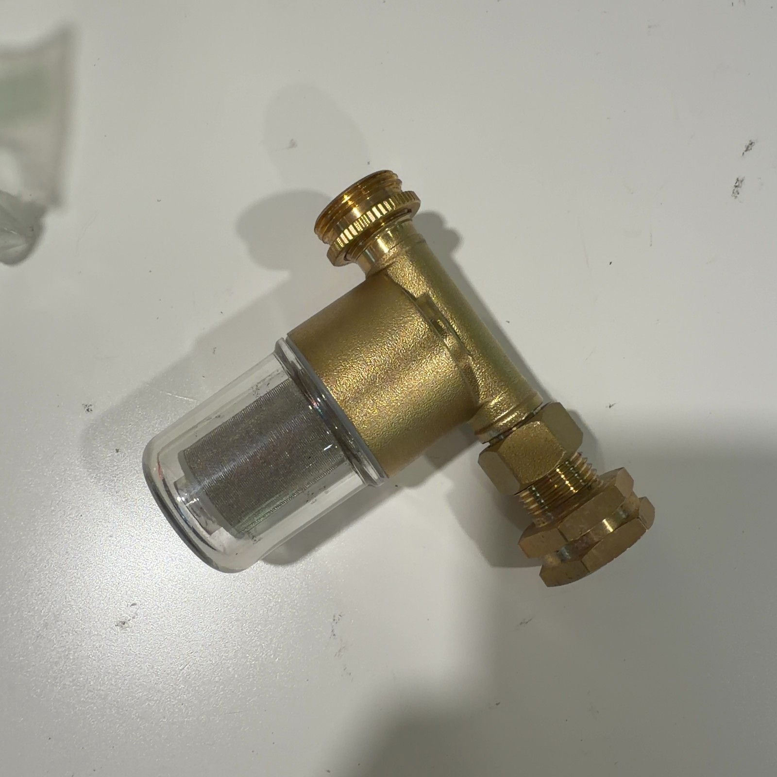 40 Micron Brass Spin Down Sediment Water Filter for Washer, Hose, Well Water
