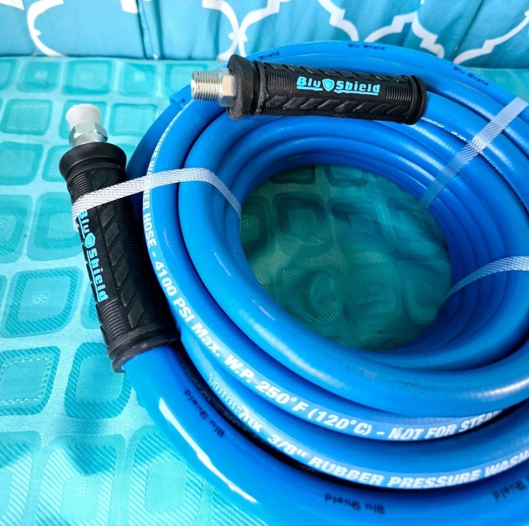 BluShield 50ft X 3/8″ Rubber Pressure Washer Hose