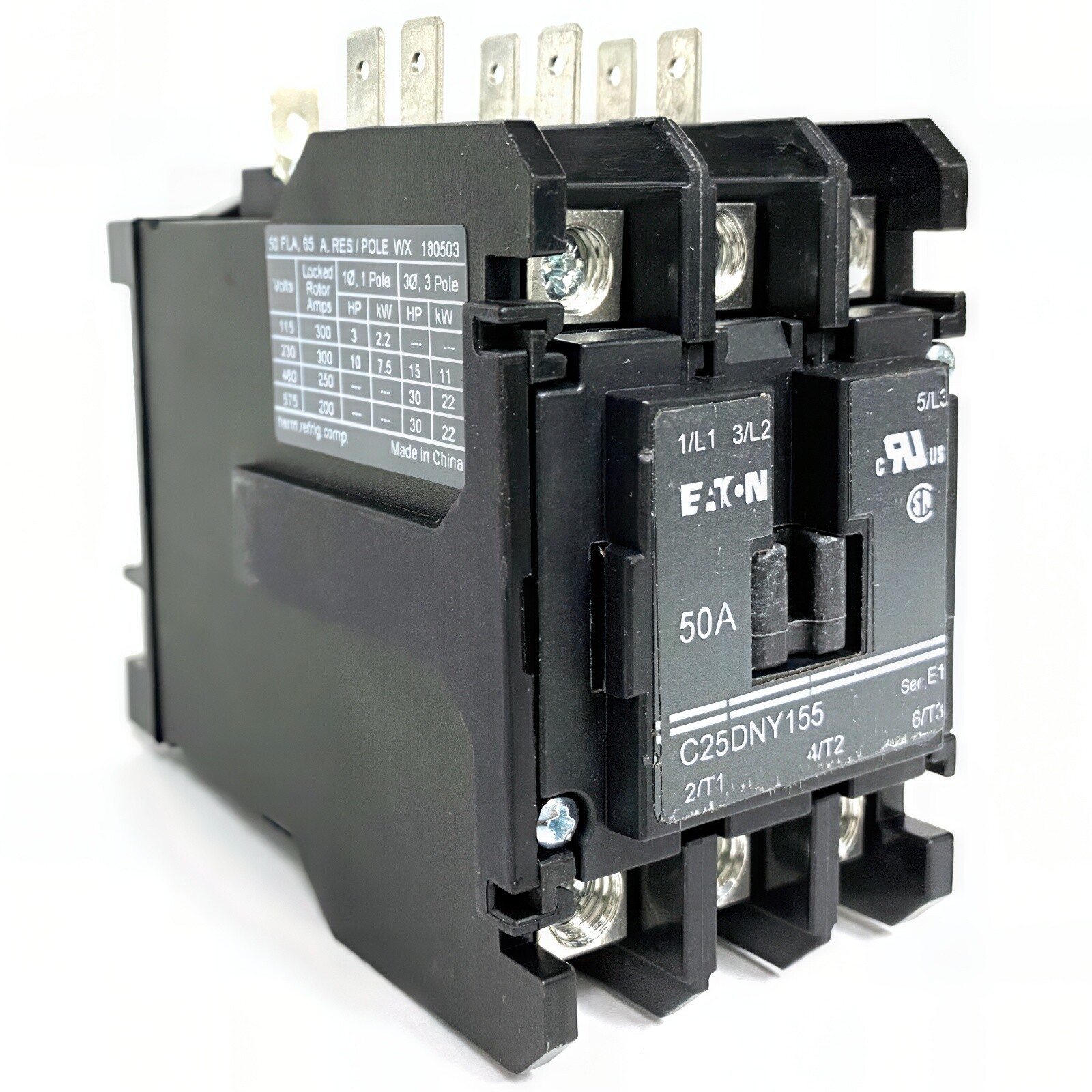 Eaton Contactor, 24V DC 50 Amp C25DNY155TL
