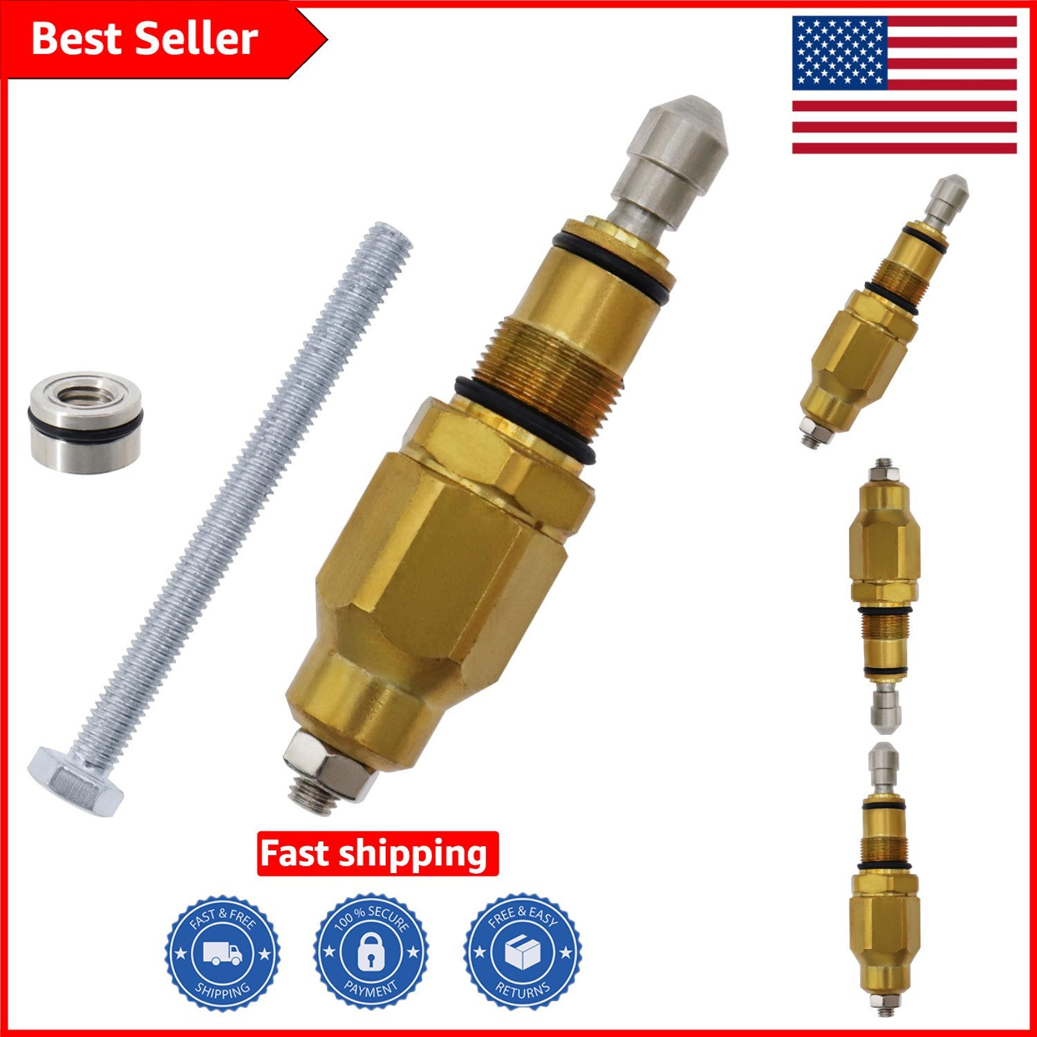 Versatile Pressure Washer Unloader Valve: Metal, 2 Port, 3000 PSI Compatible