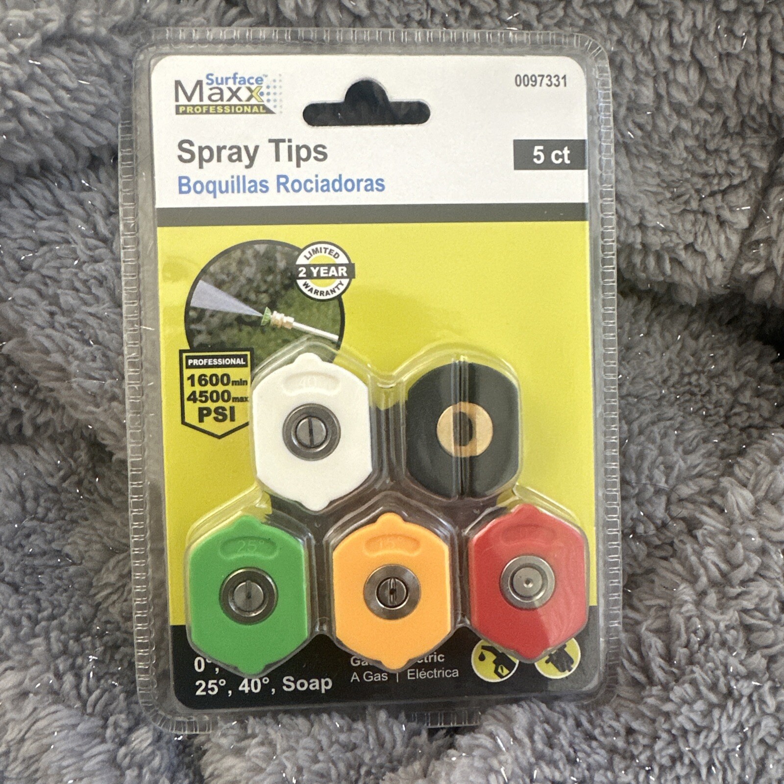 5pack Pressure Washer Surface Maxx Professional Spray Tips