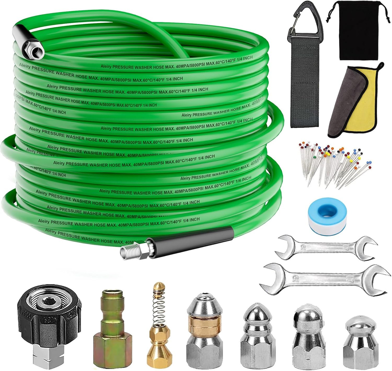 Sewer Jetter Kit for Pressure Washer,Water Jet Drain Cleaning Hose with Corner