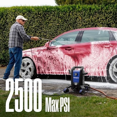 Electric Wall Mounted Power Washer 2500 PSI 1.76 GPM Adjustable Pressure Washer