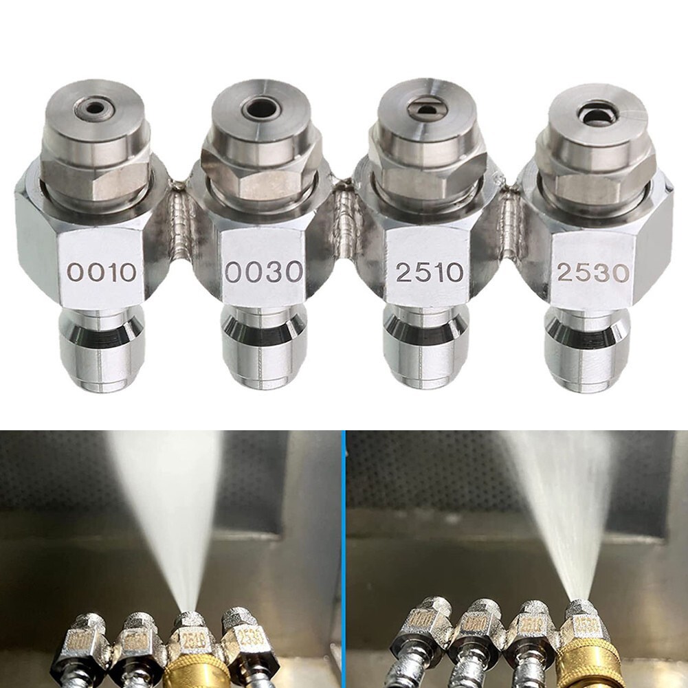 1X Pressure Washer Nozzle Kit 4-Way Tip Holder 1/4 Inch Quick Connect Soft-Wash